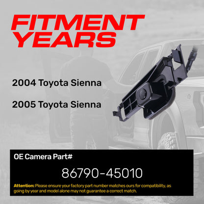 Toyota Sienna backup camera by Master Tailgaters, OE replacement 2004-2005 86790-45010 on Tampa Home & Garden Store