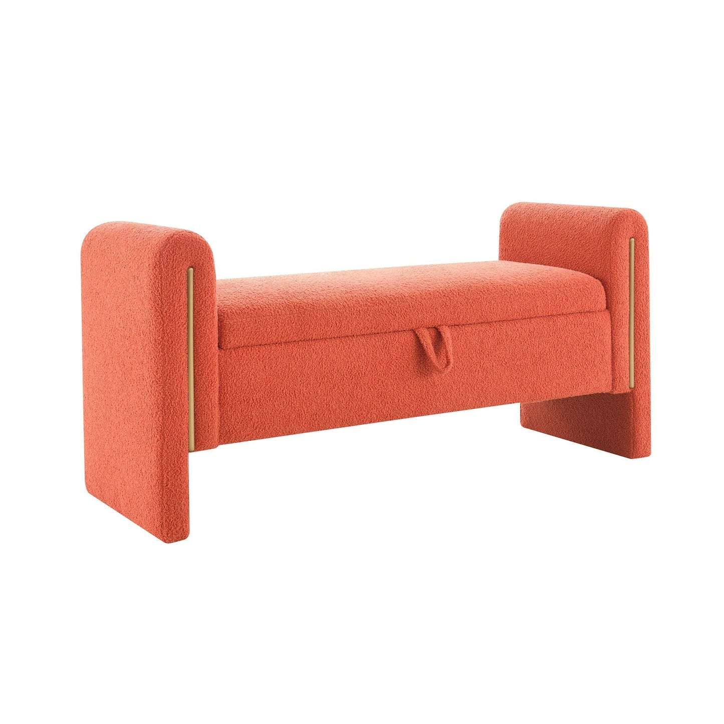 Modern Plush Teddy Bench With Storage And Seat