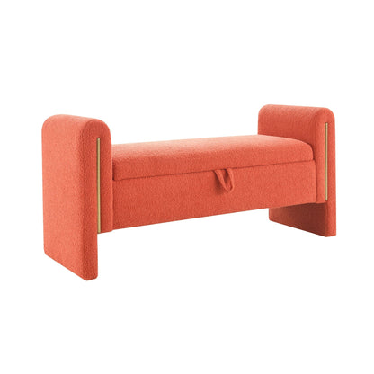 Modern Plush Teddy Bench With Storage And Seat
