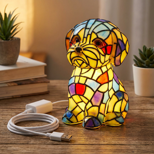 Artistic Resin Figurine Table Lamp with Warm Ambient LED Light - Tampa Home & Garden Store