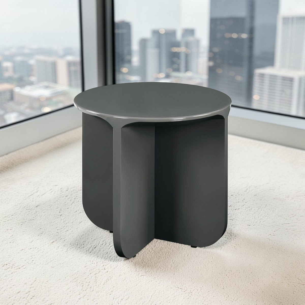 Modern Aesthetic Coffee Table with Spacious Surface in dark green, round top on Tampa Home & Garden Store