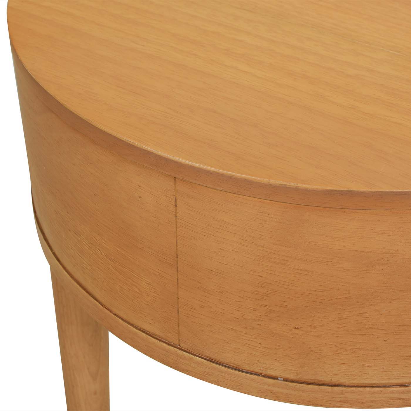 Cabana round cane storage side table in natural brown oak by HouseOfZazla on Tampa Home & Garden Store
