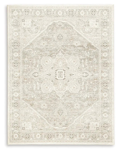 Gatwell Rug by Unique Piece Furniture in muted beige with distressed pattern Area Rug on Tampa Home & Garden Store