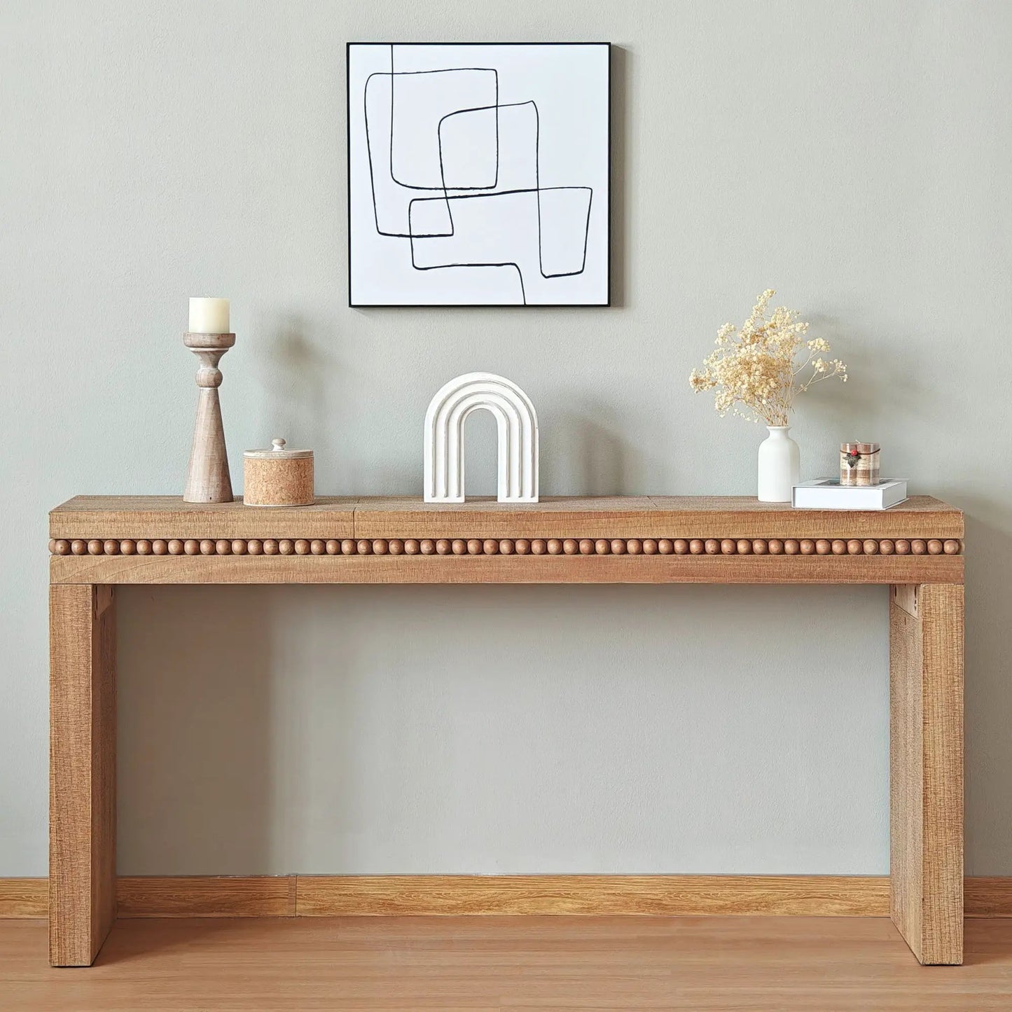 Modern Rustic Wood Coffee Table with Floating Top