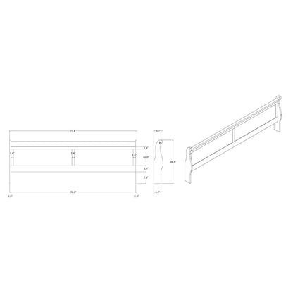 Charlston Bed with LED Lighting, Sleigh Style