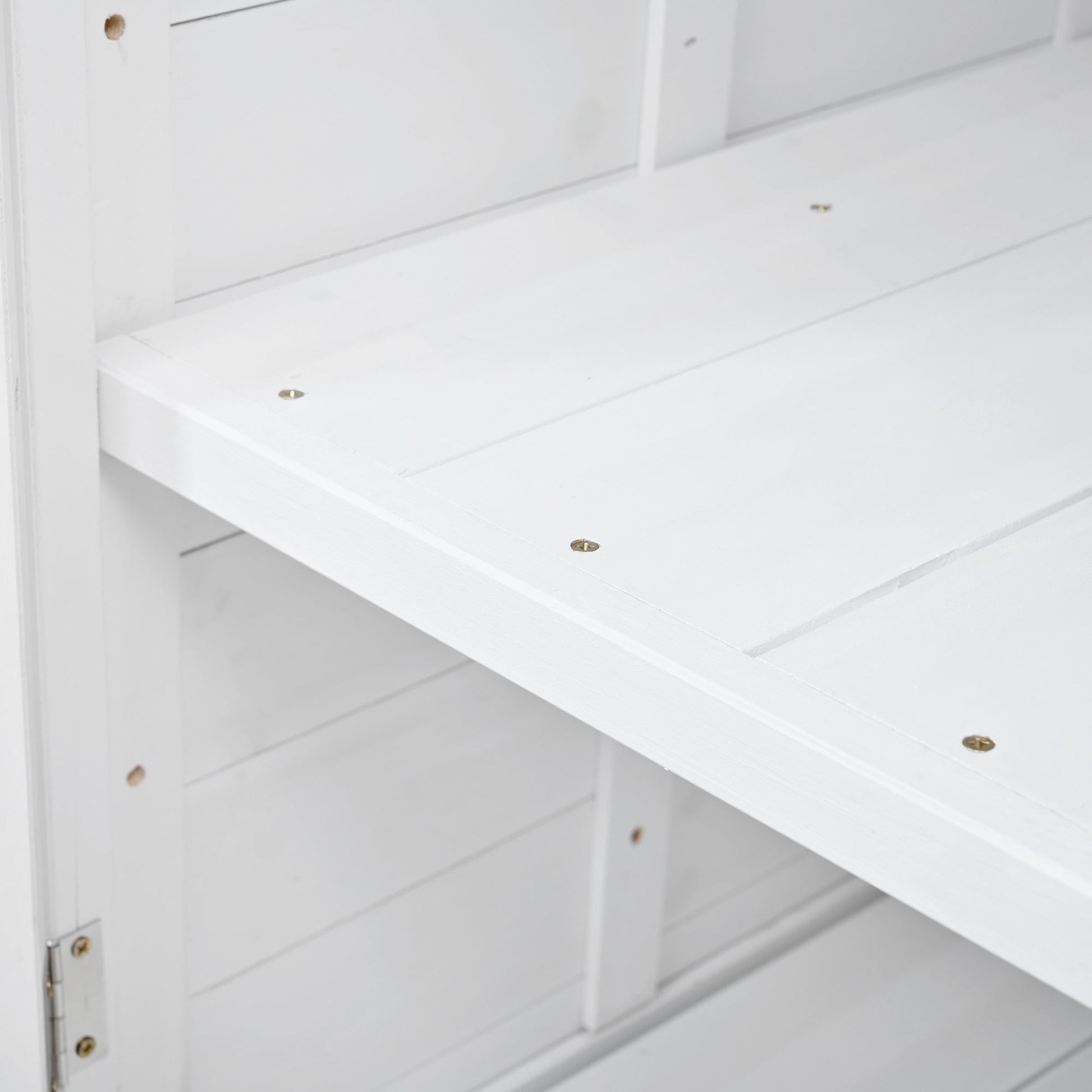 TOPMAX 65.7in tall garden potting bench with hutch in white painted wood, slatted shelves on Tampa Home & Garden Store