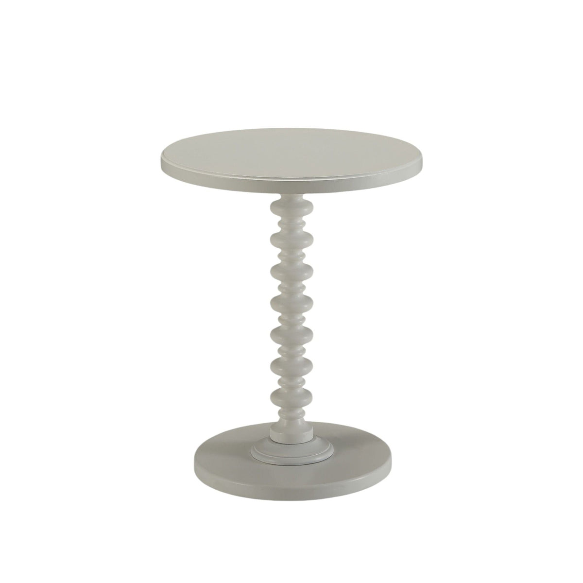 Round accent table with pedestal base in white by HouseOfZazla on Tampa Home & Garden Store