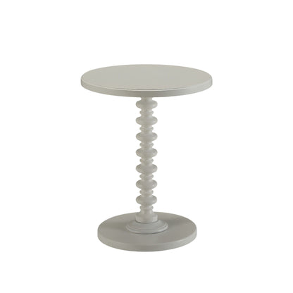 Round accent table with pedestal base in white by HouseOfZazla on Tampa Home & Garden Store