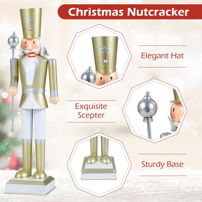 32.5 Inch Christmas Nutcracker with High Hat and Beautiful Scepter