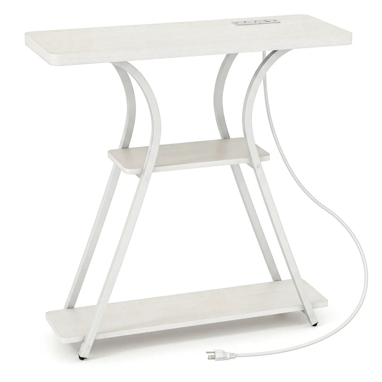 32 Inch Console Table with Power Outlets RGB LED