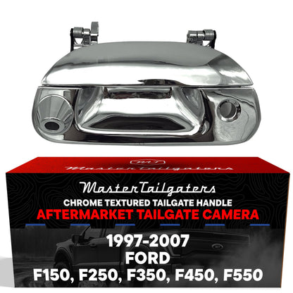 Chrome tailgate handle with backup camera by Master Tailgaters for Ford F-150-F-550 on Tampa Home & Garden Store