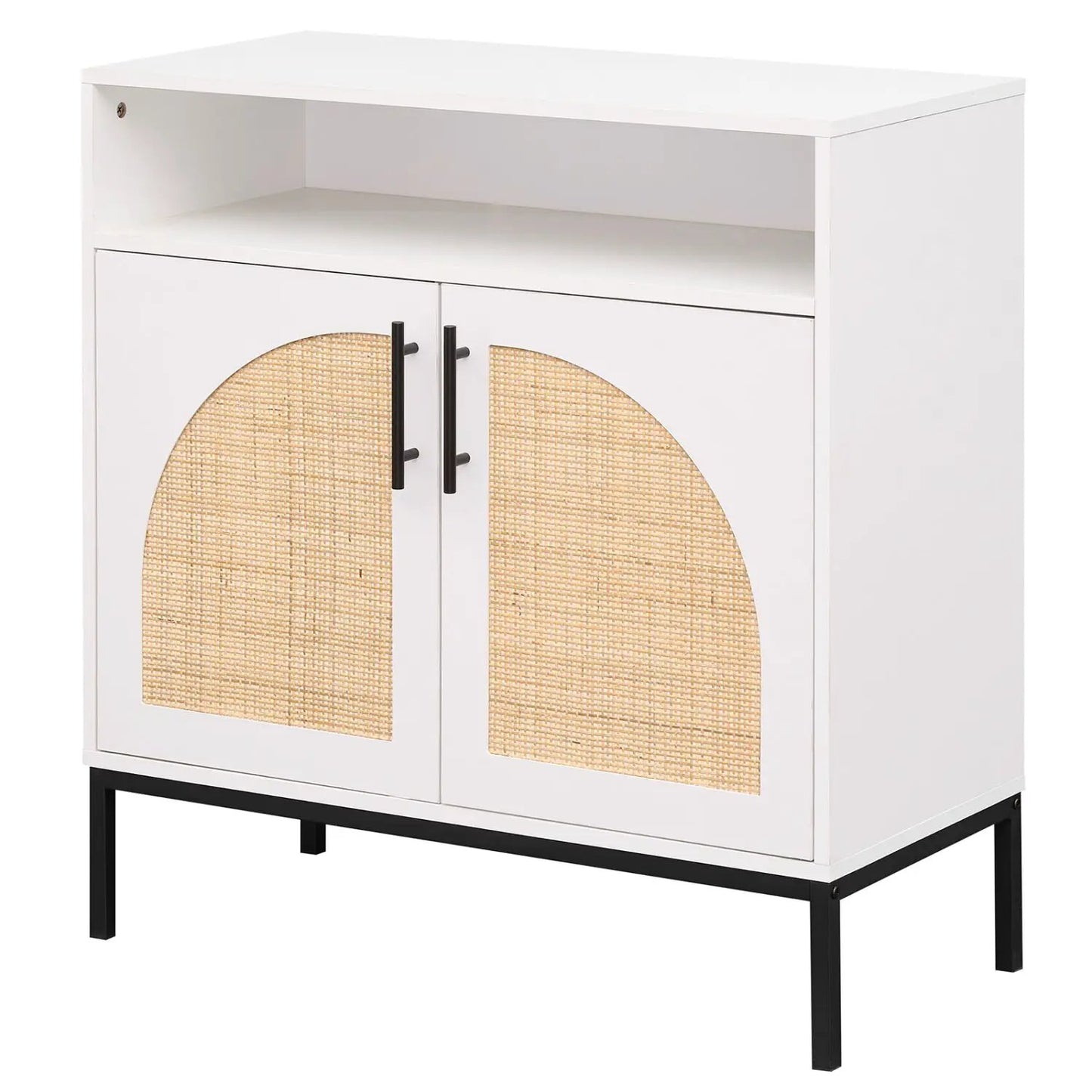 32 Sideboard Buffet Cabinet Natural Rattan Doors