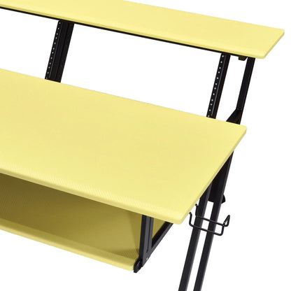 Suitor Music Recording Desk in Black and Yellow