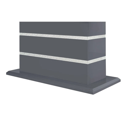 Ariya Bar Table with Glass Inlay and Gloss Finish