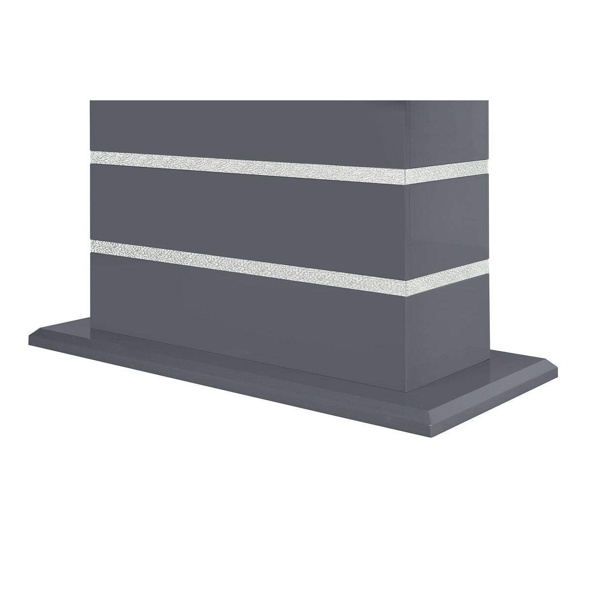 Ariya Bar Table with Glass Inlay in dark gray finish by HouseOfZazla on Tampa Home & Garden Store