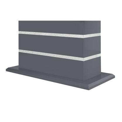 Ariya Bar Table with Glass Inlay in dark gray finish by HouseOfZazla on Tampa Home & Garden Store