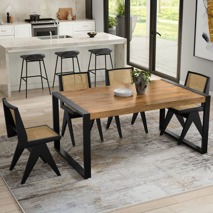 Mckenzie Solid Mango Wood Dining Table With Legs