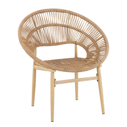 Cyril Rustic Modern Outdoor Papasan Dining Chair