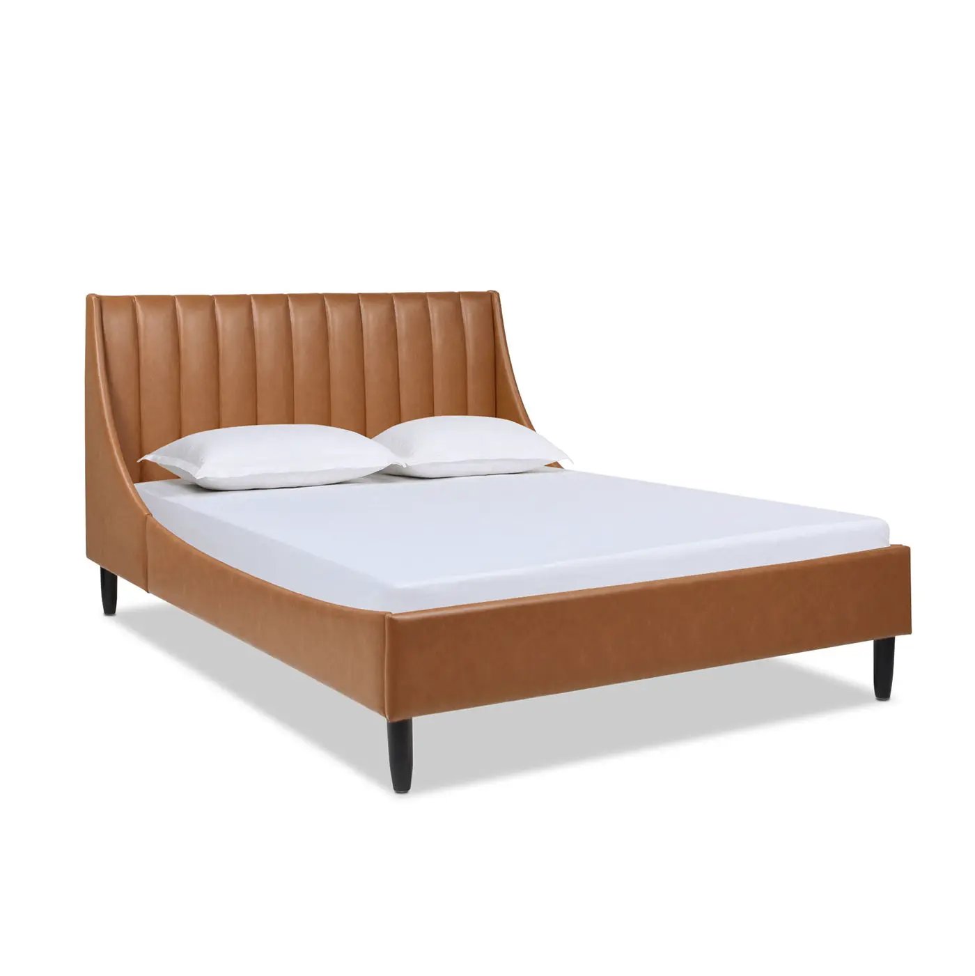Aspen Vertical Tufted Headboard Platform Bed