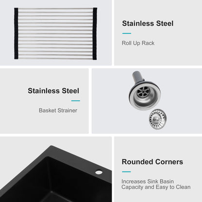 Quartz and Granite Composite Kitchen Sink