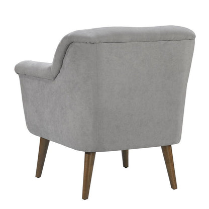 Shelby Woven Fabric and Mid Century Armchair