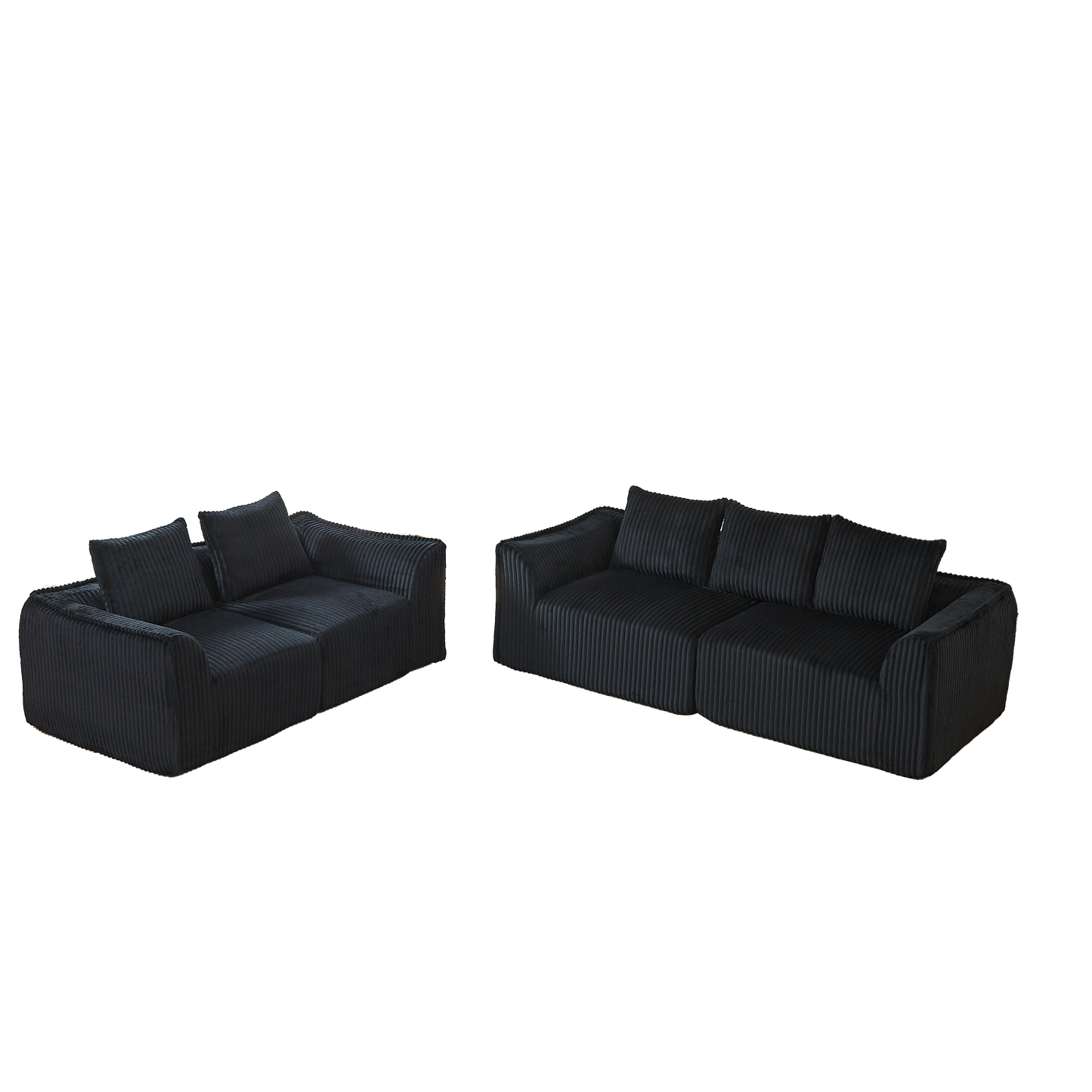 Minimalist Corduroy Seater Sofa and Bench