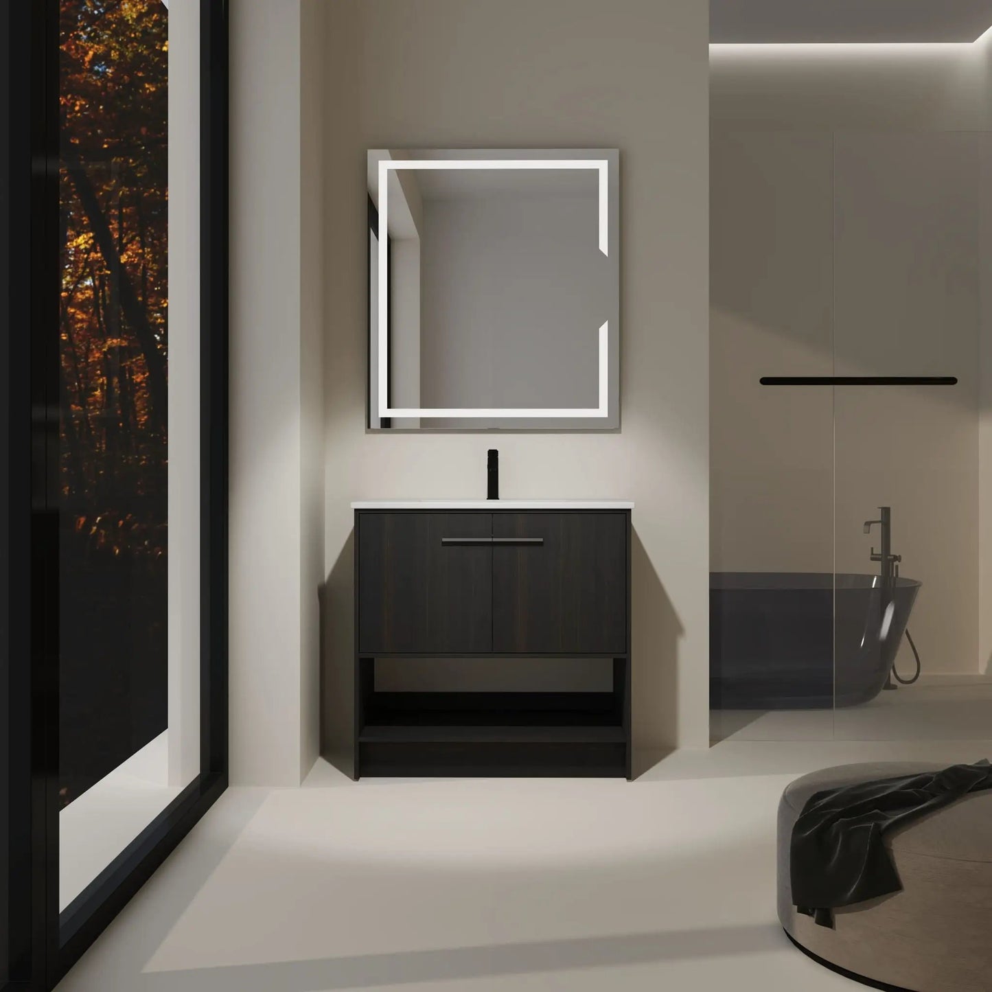Modern Bathroom Vanity with Ceramic Sink