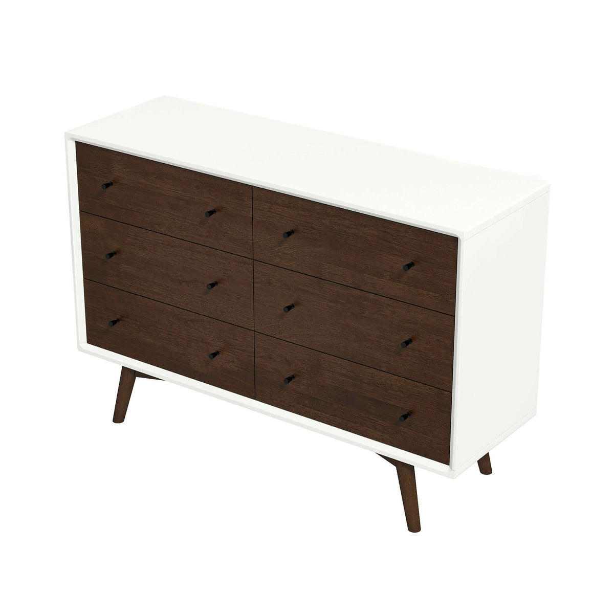 6-drawer dresser with white top and dark brown wood drawers, HouseOfZazla on Tampa Home & Garden Store