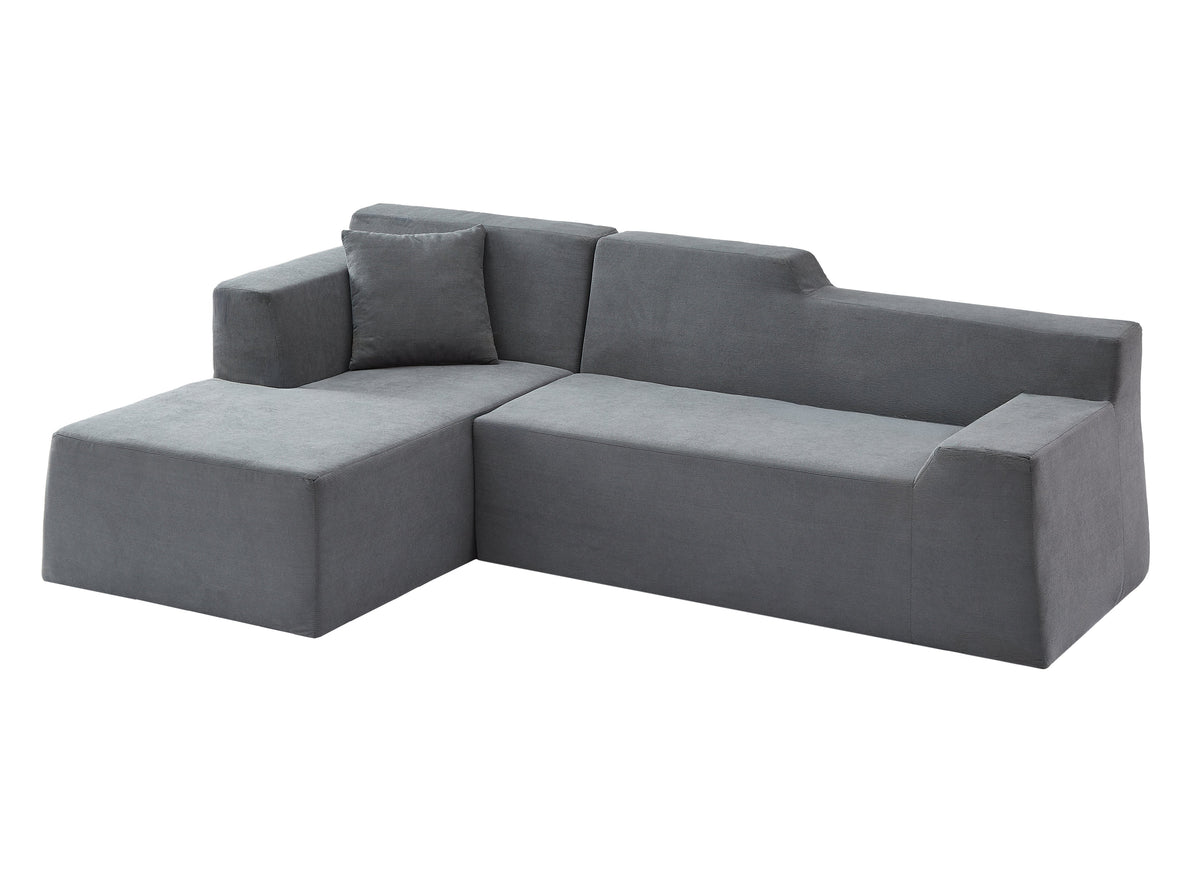 Modern Minimalist Wide Striped Corduroy Sofa