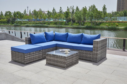 Stylish Outdoor Patio Sofa and Thick Cushion Set