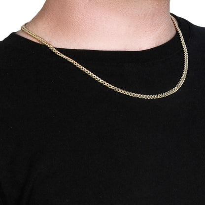 10k yellow gold semi solid Miami Cuban chain necklace 4.5mm by Bids.com on Tampa Home & Garden Store