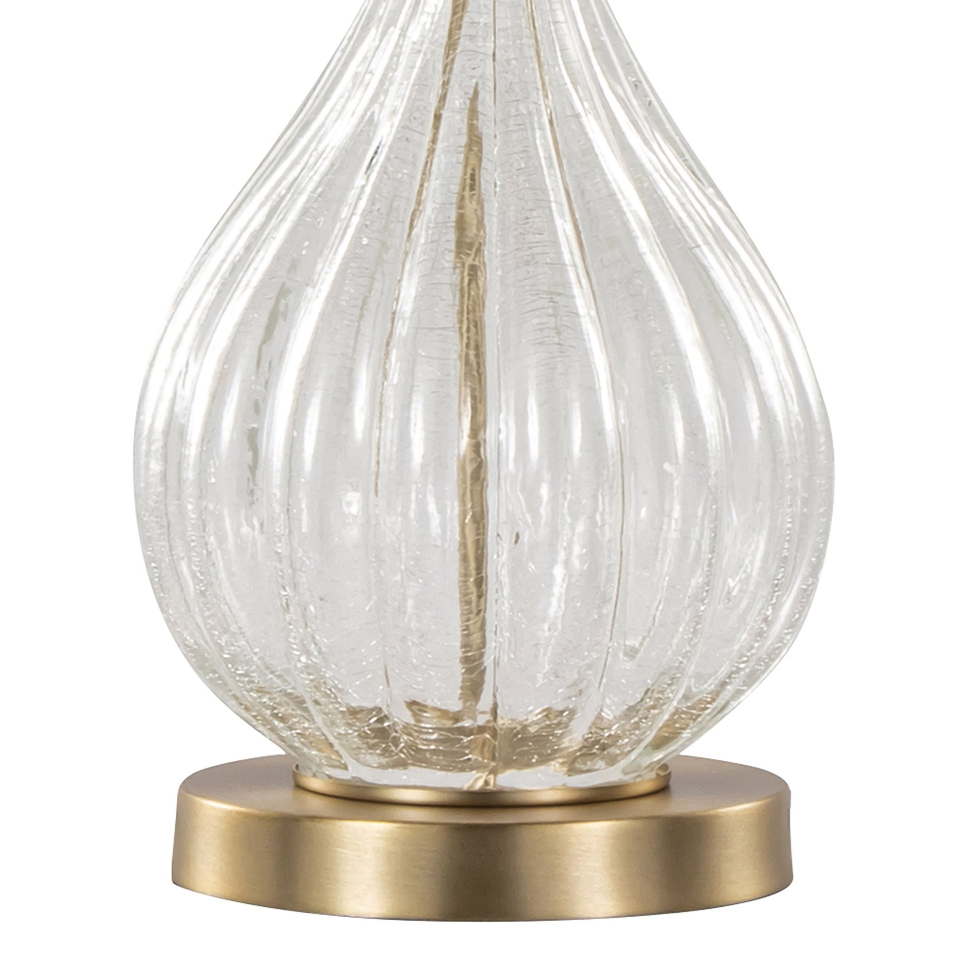 Jenny contemporary table lamp set of 2 with ribbed glass shade and gold base on Tampa Home & Garden Store