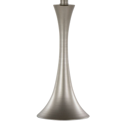 Lenuxe contemporary table lamp set of 2 in brushed nickel finish on Tampa Home & Garden Store