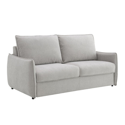 Jinn Beige Sleeper Sofa with Memory Foam Mattress