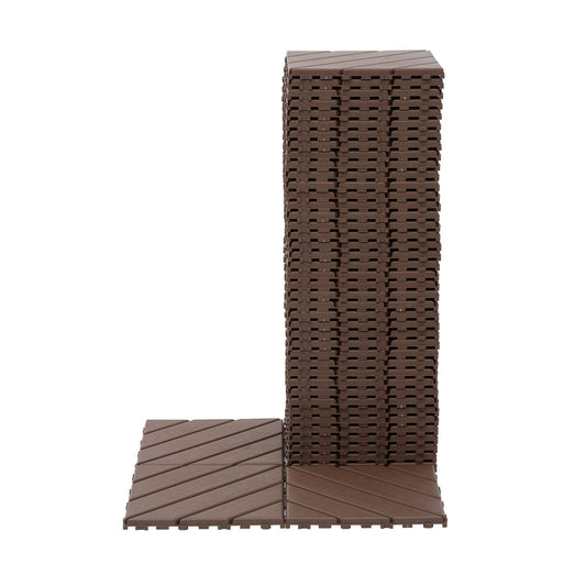 Weatherproof interlocking Outdoor patio Tiles Set of 44