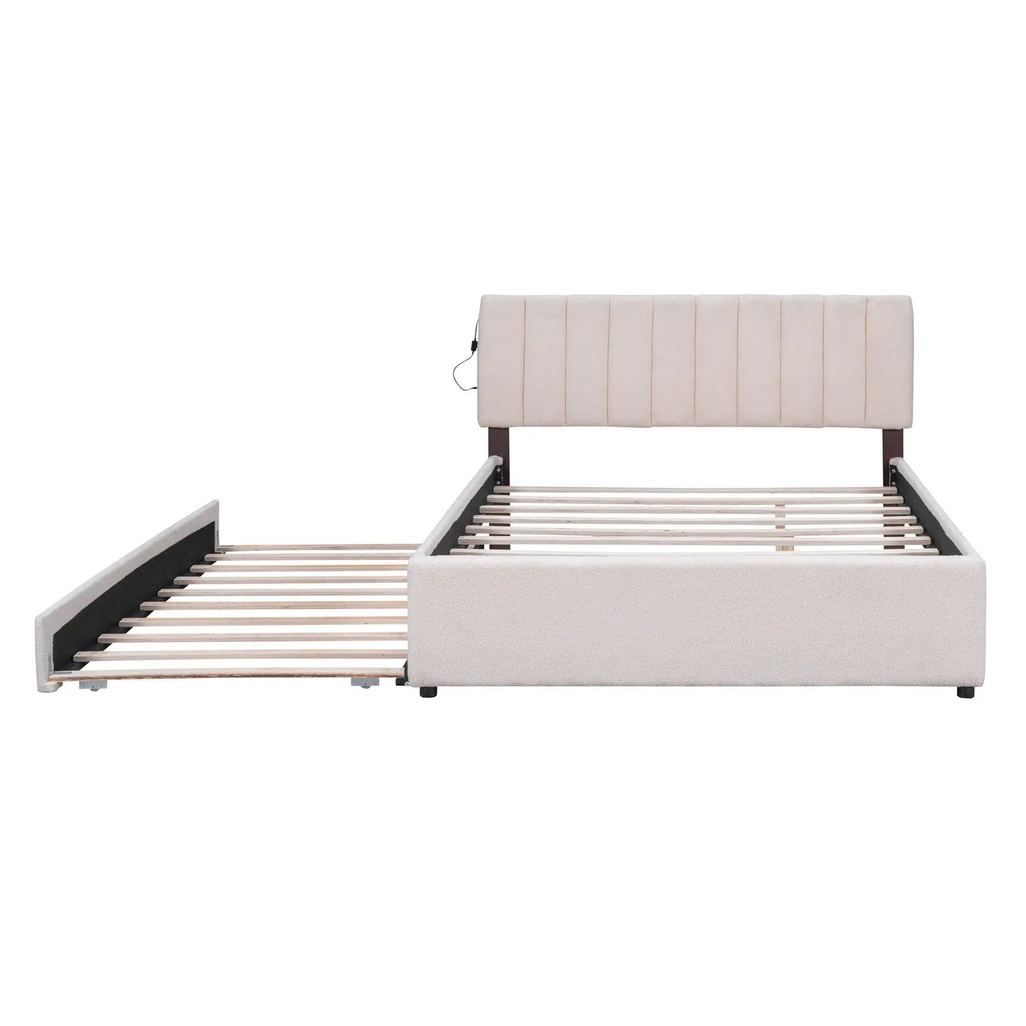 Upholstered Platform Bed With Trundle System