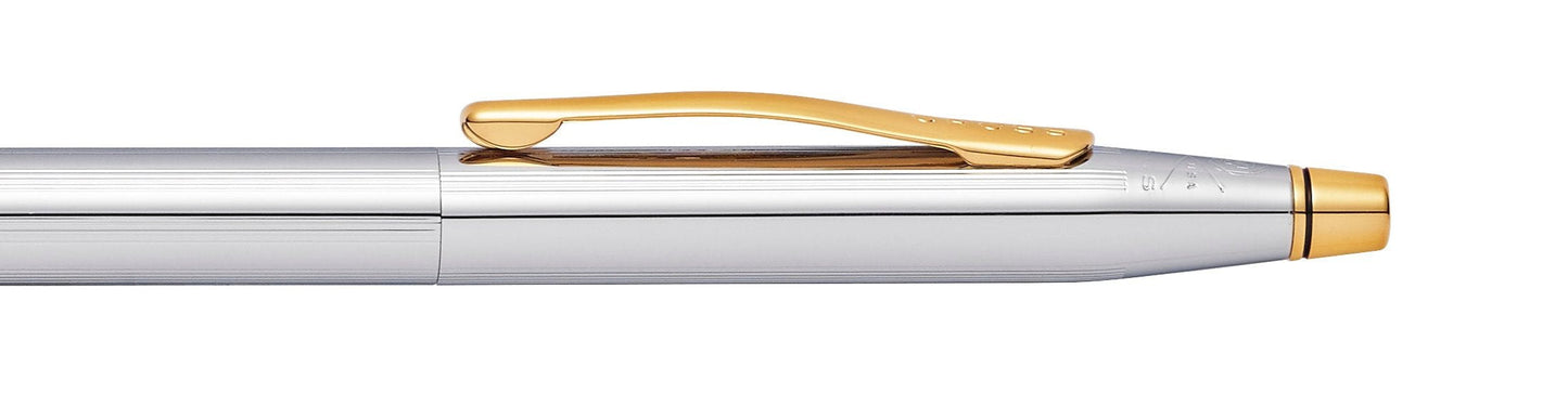 Cross Classic Century Medalist pen with silver body and gold clip and end cap on Tampa Home & Garden Store