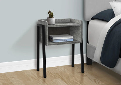 Accent Side Table, Reclaimed Wood Look, 2-Tier