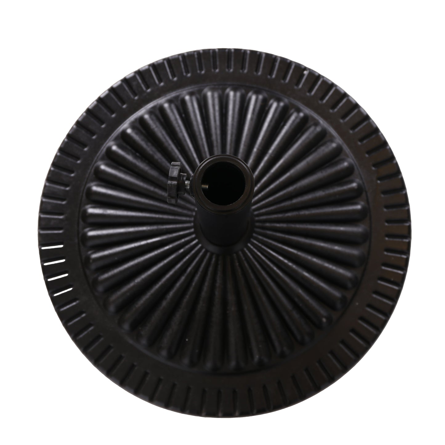 Umbrella base Black Rock resin with steel support in black finish on Tampa Home & Garden Store