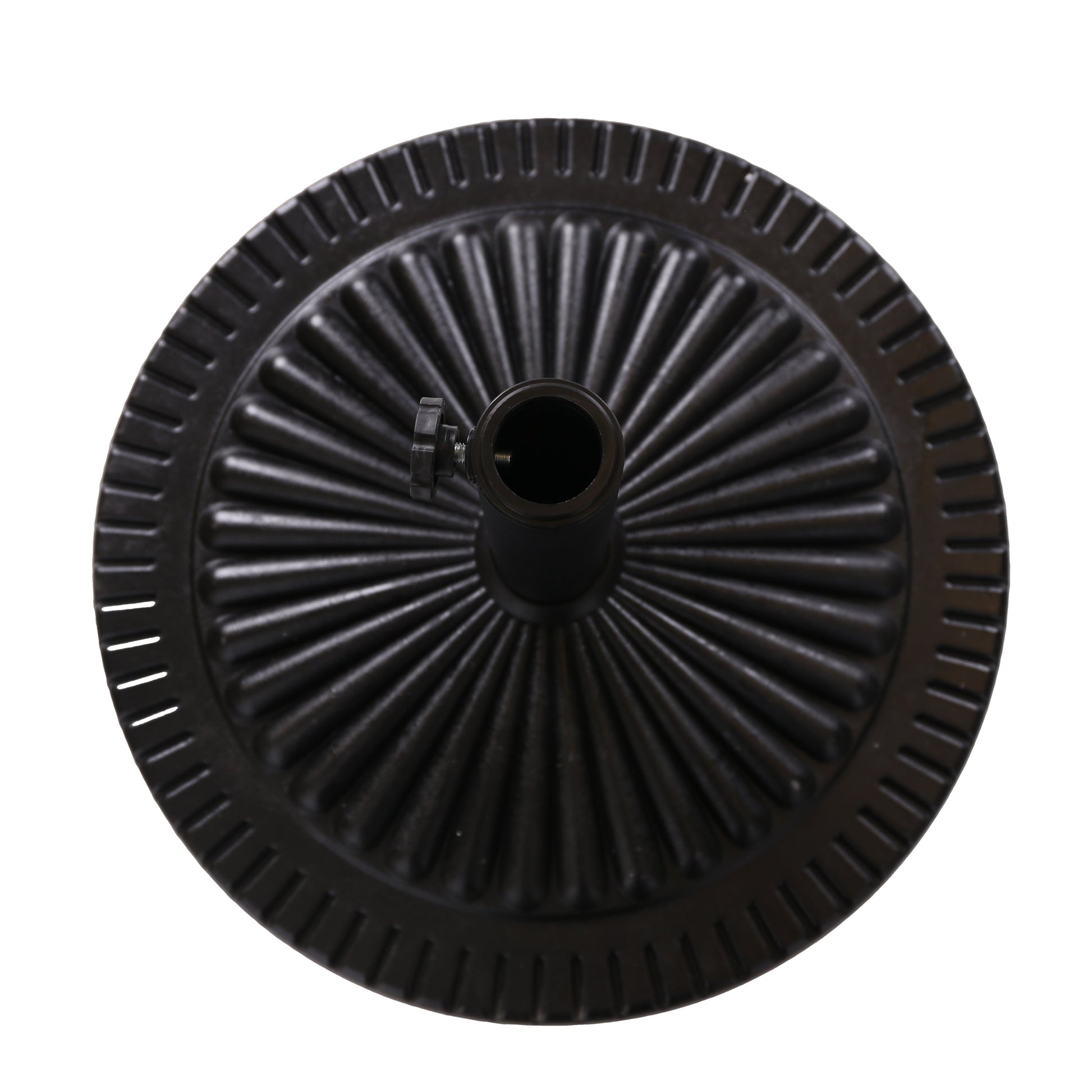 Umbrella base Black Rock resin with steel support in black finish on Tampa Home & Garden Store