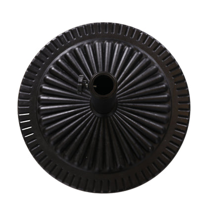 Umbrella base Black Rock resin with steel support in black finish on Tampa Home & Garden Store