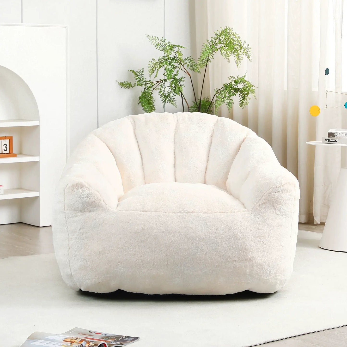 Beanbag Chair with Armrests High Density Foam