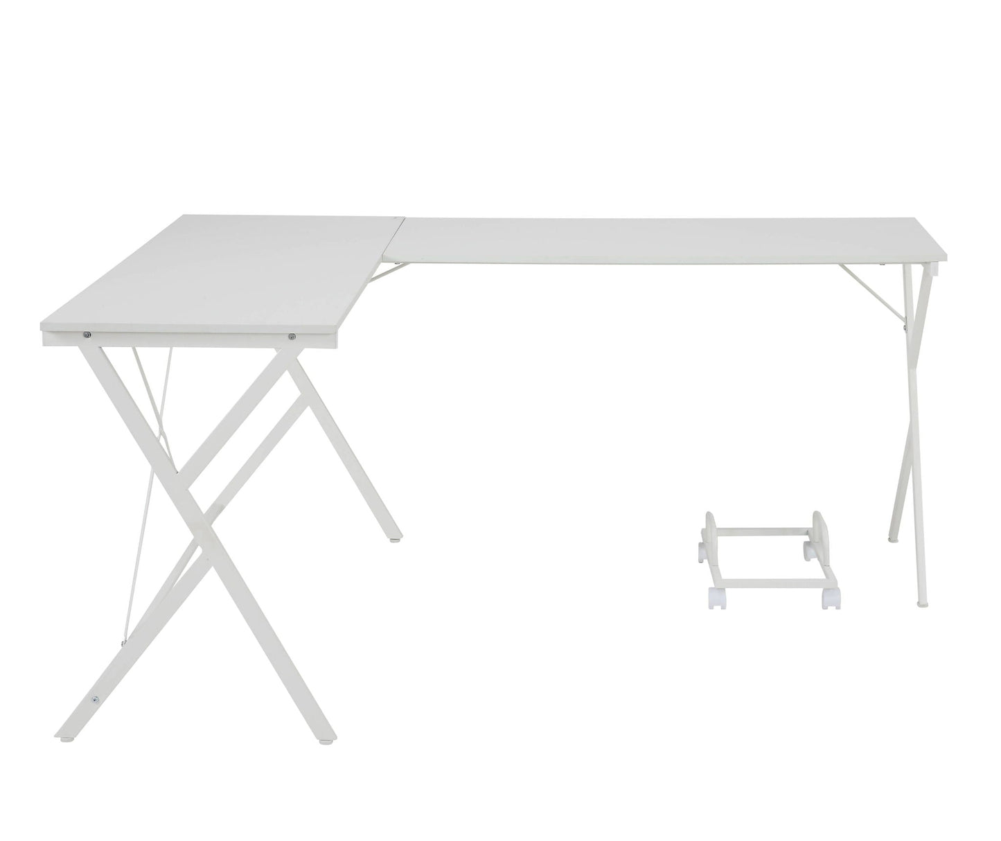 Dazenus Computer Desk white metal L-shaped corner desk by HouseOfZazla on Tampa Home & Garden Store