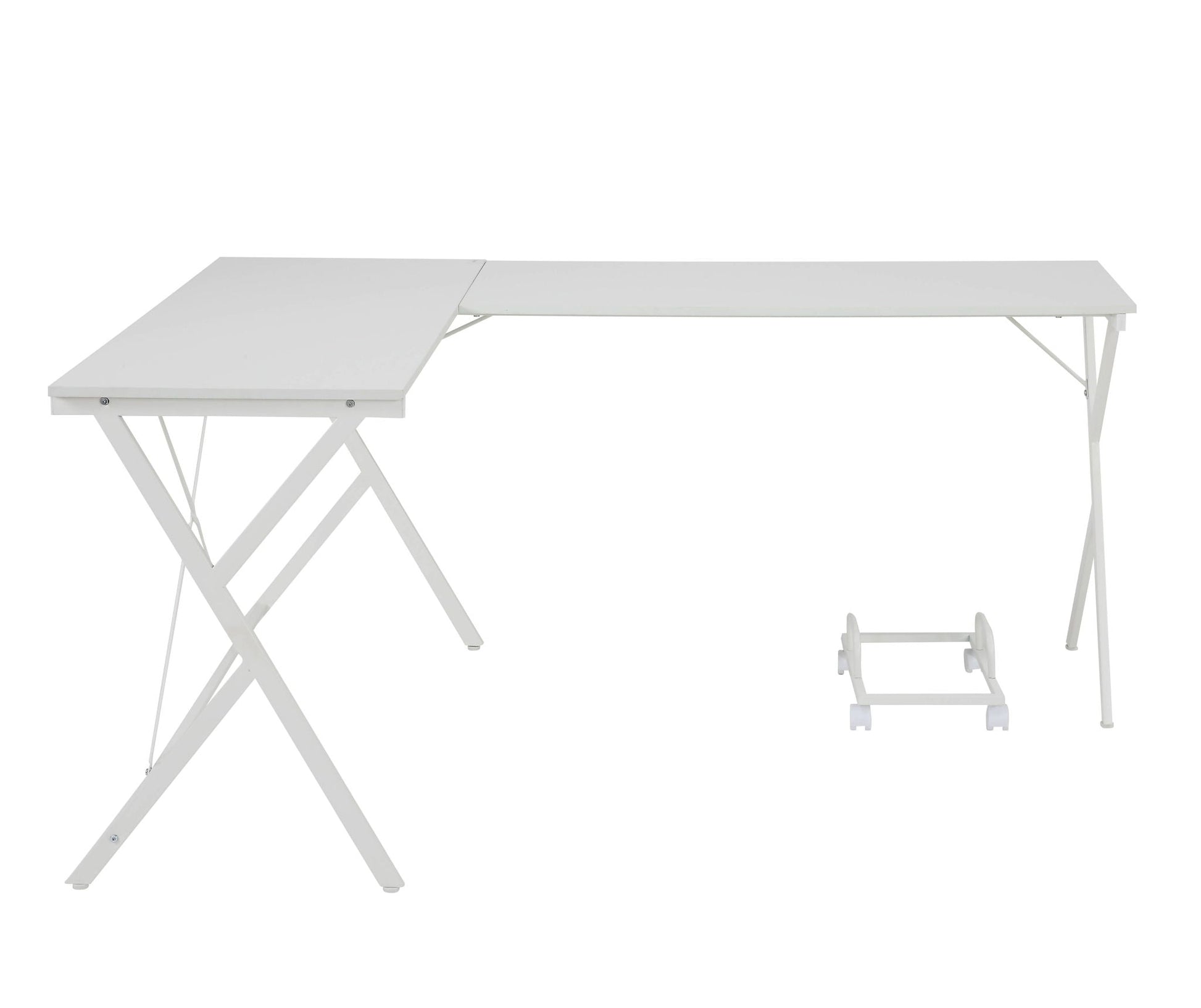 Dazenus Computer Desk white metal L-shaped corner desk by HouseOfZazla on Tampa Home & Garden Store