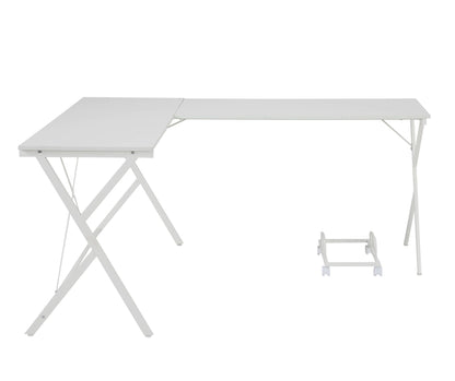 Dazenus Computer Desk white metal L-shaped corner desk by HouseOfZazla on Tampa Home & Garden Store