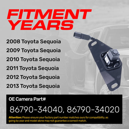 OE backup camera Master Tailgaters for Toyota Sequoia 2008-2013, 86790-34020/34040 on Tampa Home & Garden Store