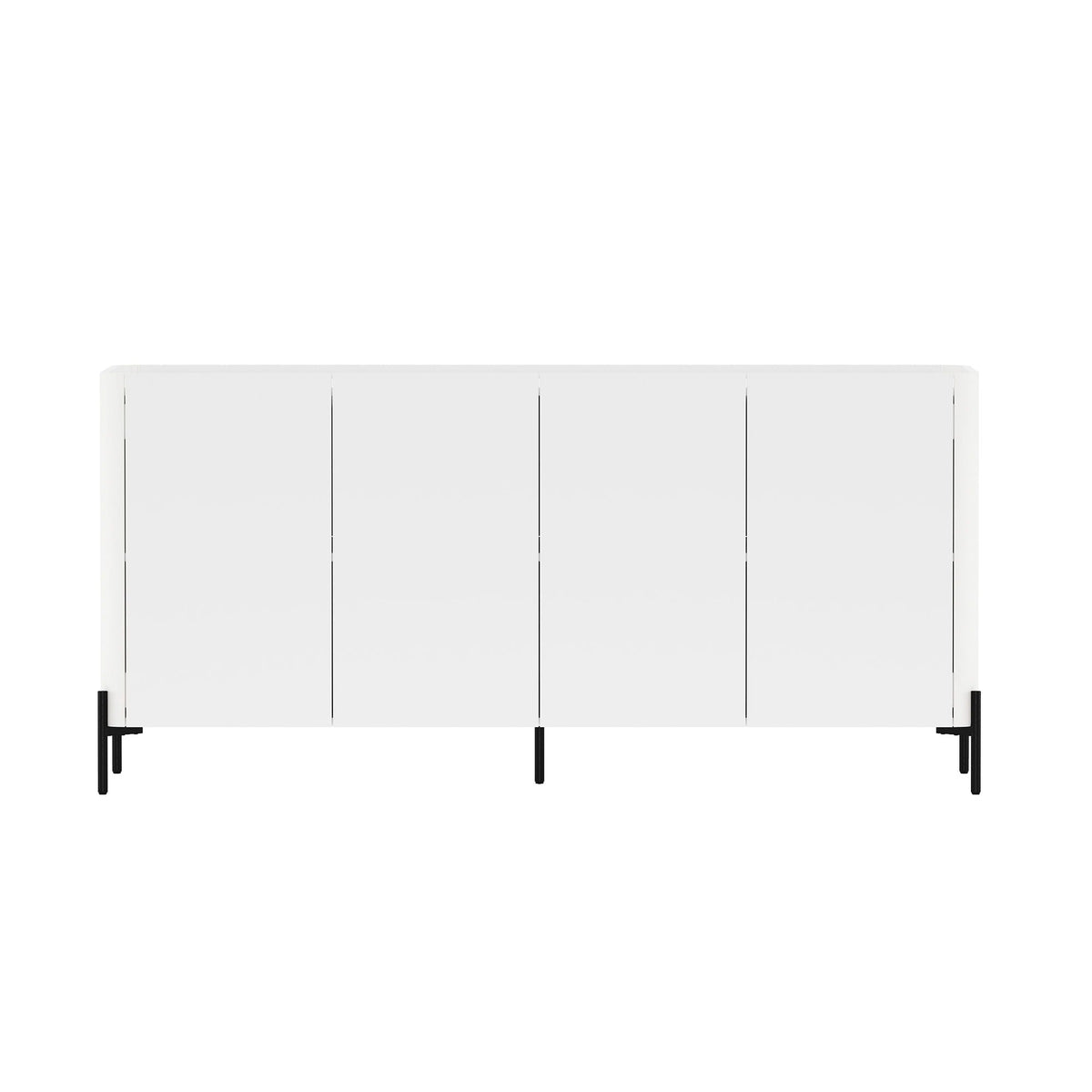 Abbey Sideboard with white finish, black metal legs on Tampa Home & Garden Store