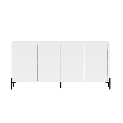 Abbey Sideboard with white finish, black metal legs on Tampa Home & Garden Store