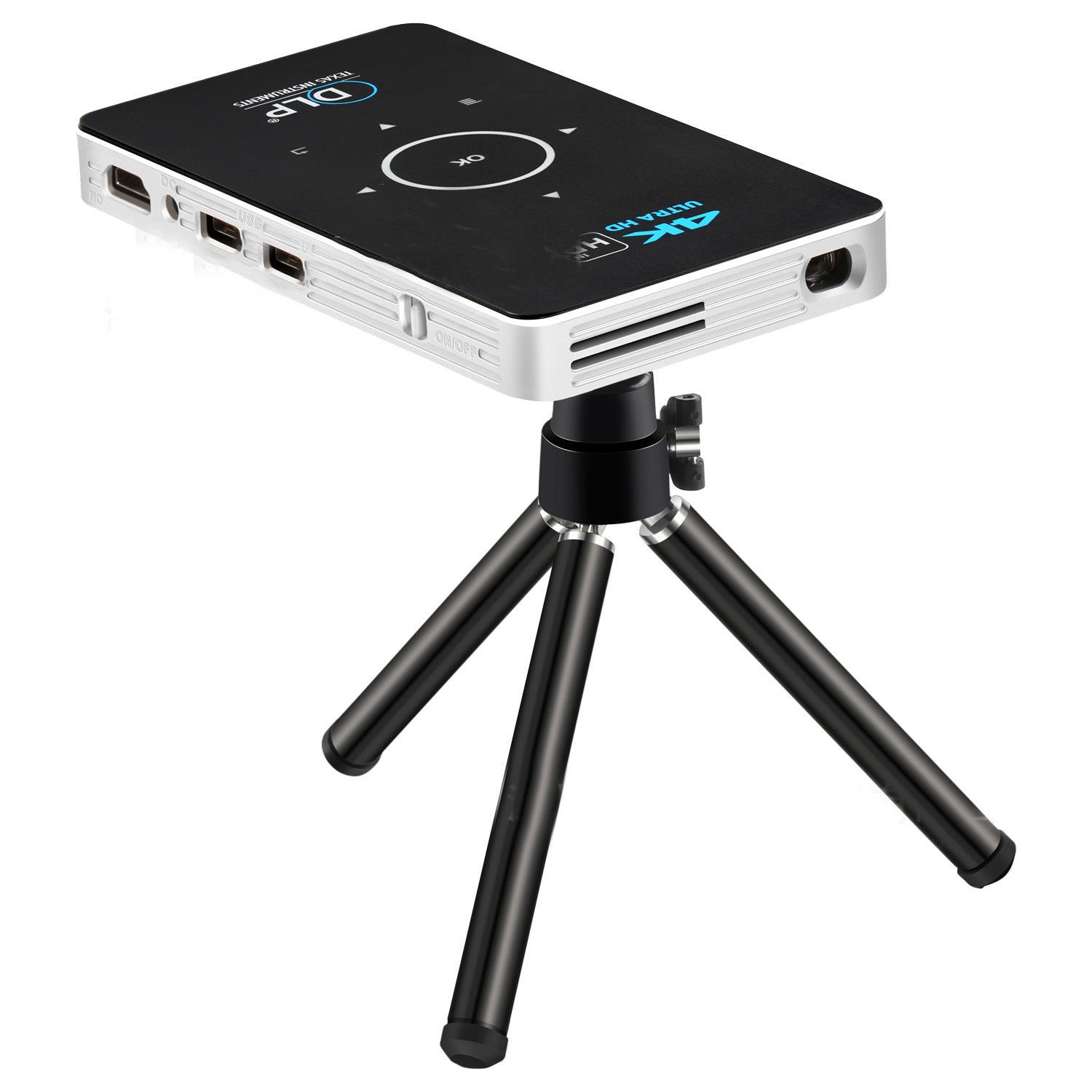 Home wireless projector in black with tripod stand by My Store on Tampa Home & Garden Store