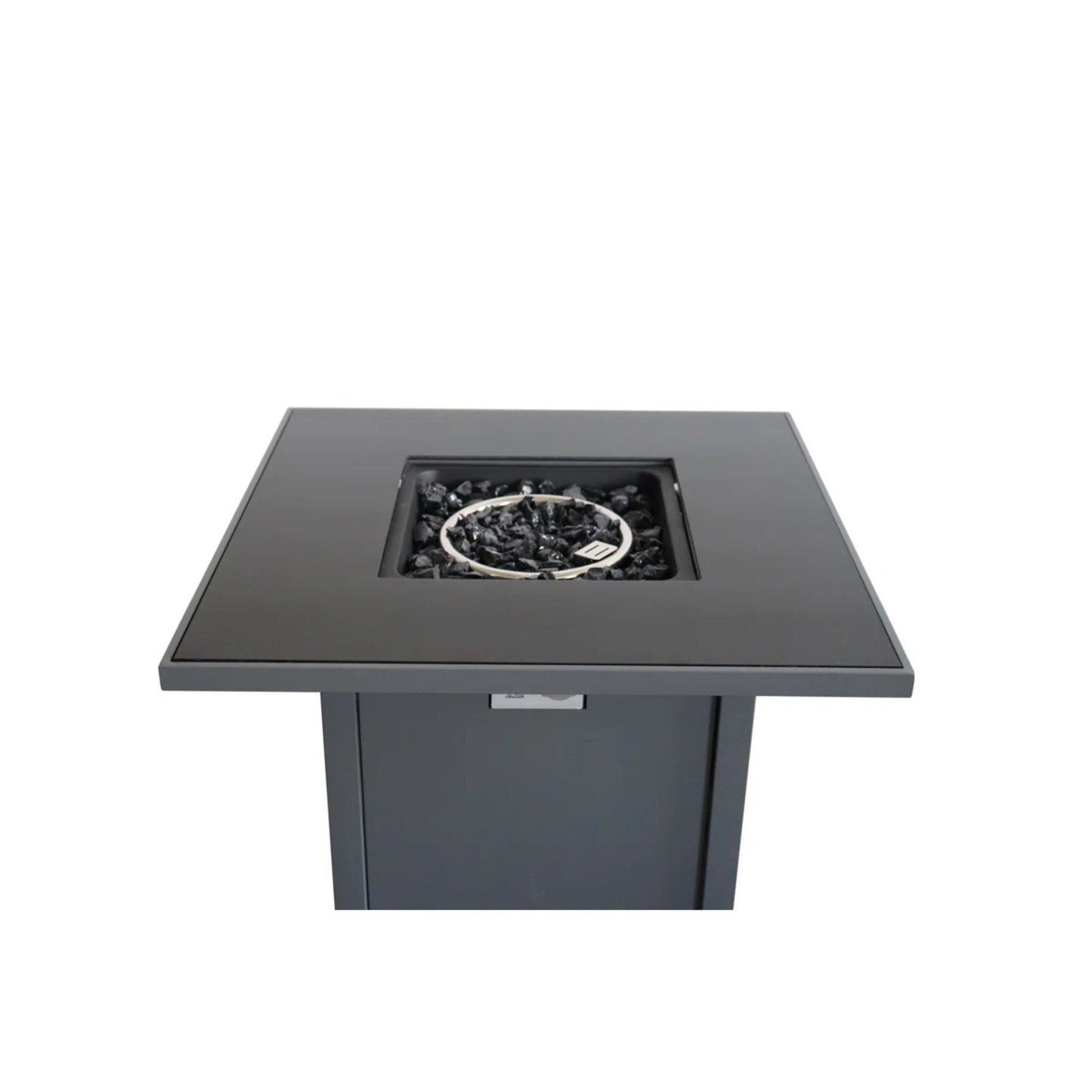 Outdoor Gray Steel Fire Pit Table With A Lid